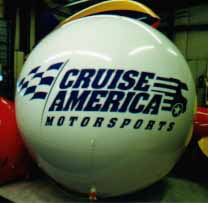 helium balloon with CruiseAmerica logo